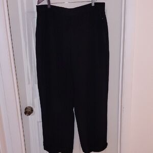 EUC Focus 2000 Lined Black Pants Size 18, 2/1 Pockets, Button Zip Close, Cuffs
